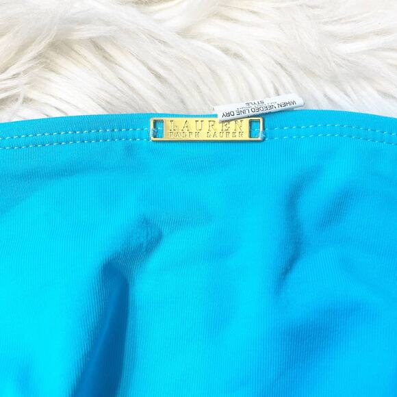 5/$25 Ralph Lauren Teal Blue Bikini Bottom Size 4 - Picture 4 of 5